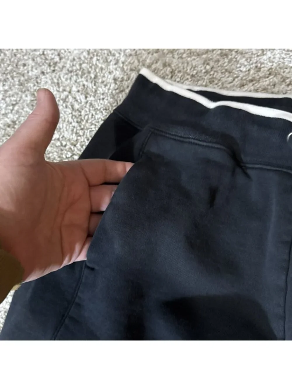 Nike Sportswear Club Fleece Jogger Pants Woman's Size S Black Drawstring Cuffed